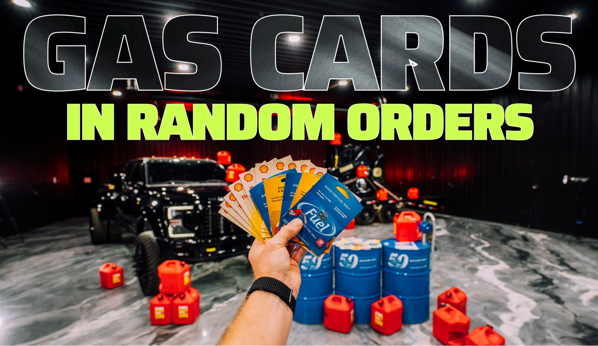 Gas cards in random orders - this weekend only